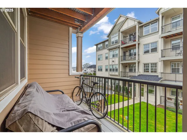 a view of building from balcony