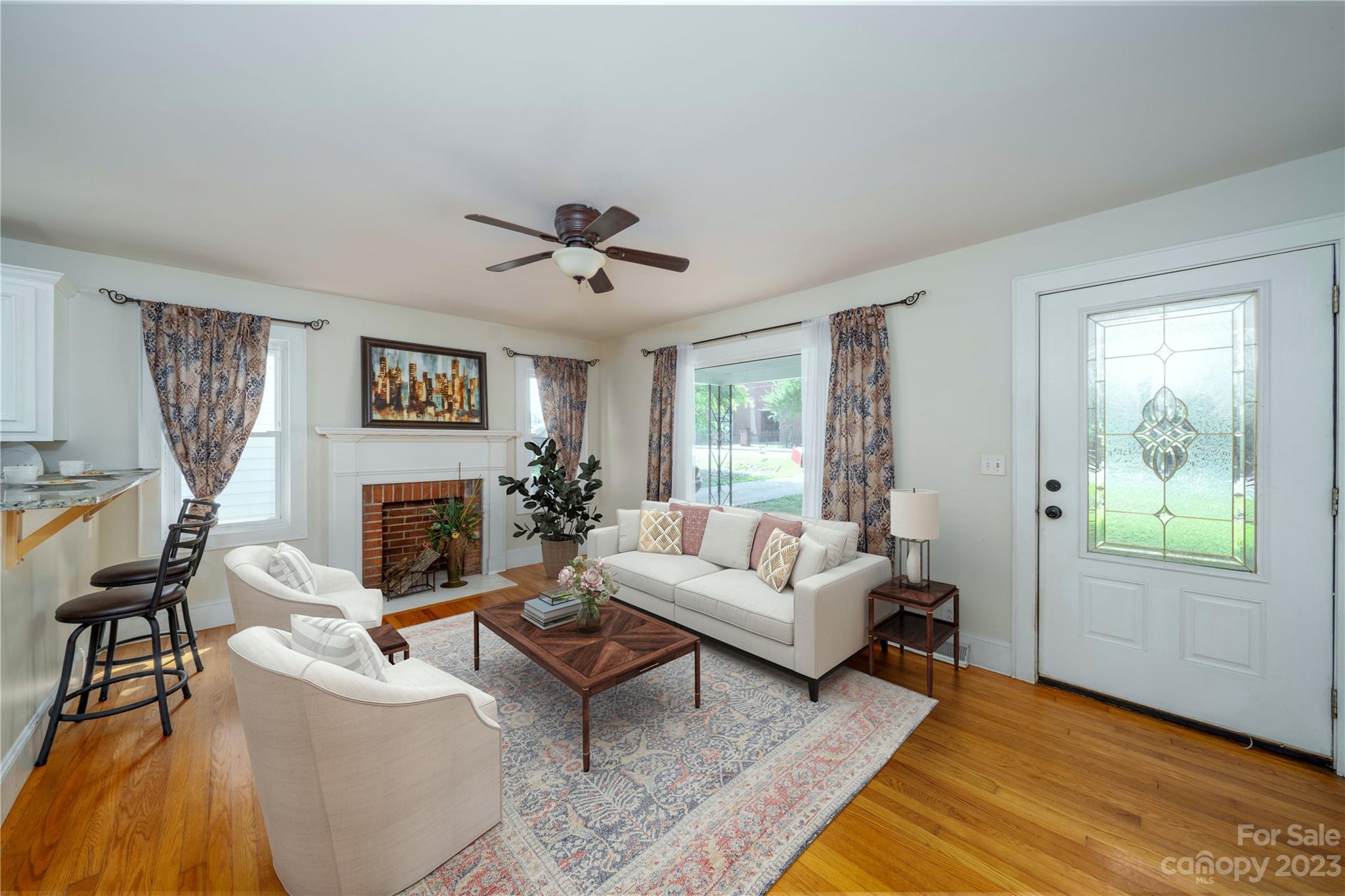 507 Cook Street Kannapolis, NC 28083 - Photo 3 of 38 a living room with furniture and a fireplace