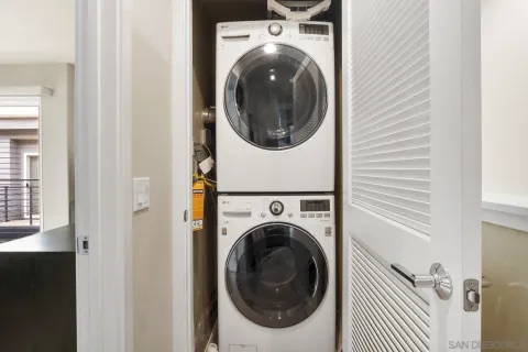 a front view of a multi story building