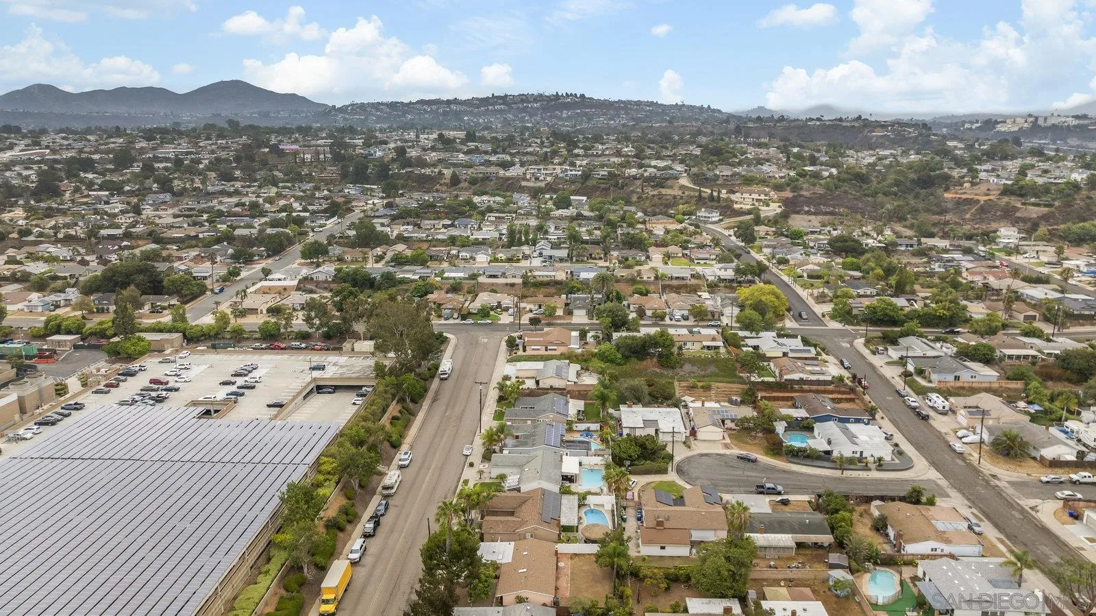 4541 Rainier Avenue, Unit 13 San Diego, CA 92120 - Photo 36 of 36 an aerial view of residential houses with outdoor space