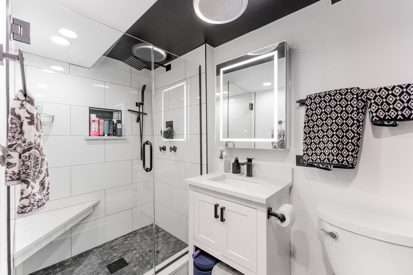2610 North Major Avenue Chicago, IL 60639 - Photo 27 of 45 a bathroom with a sink toilet and shower