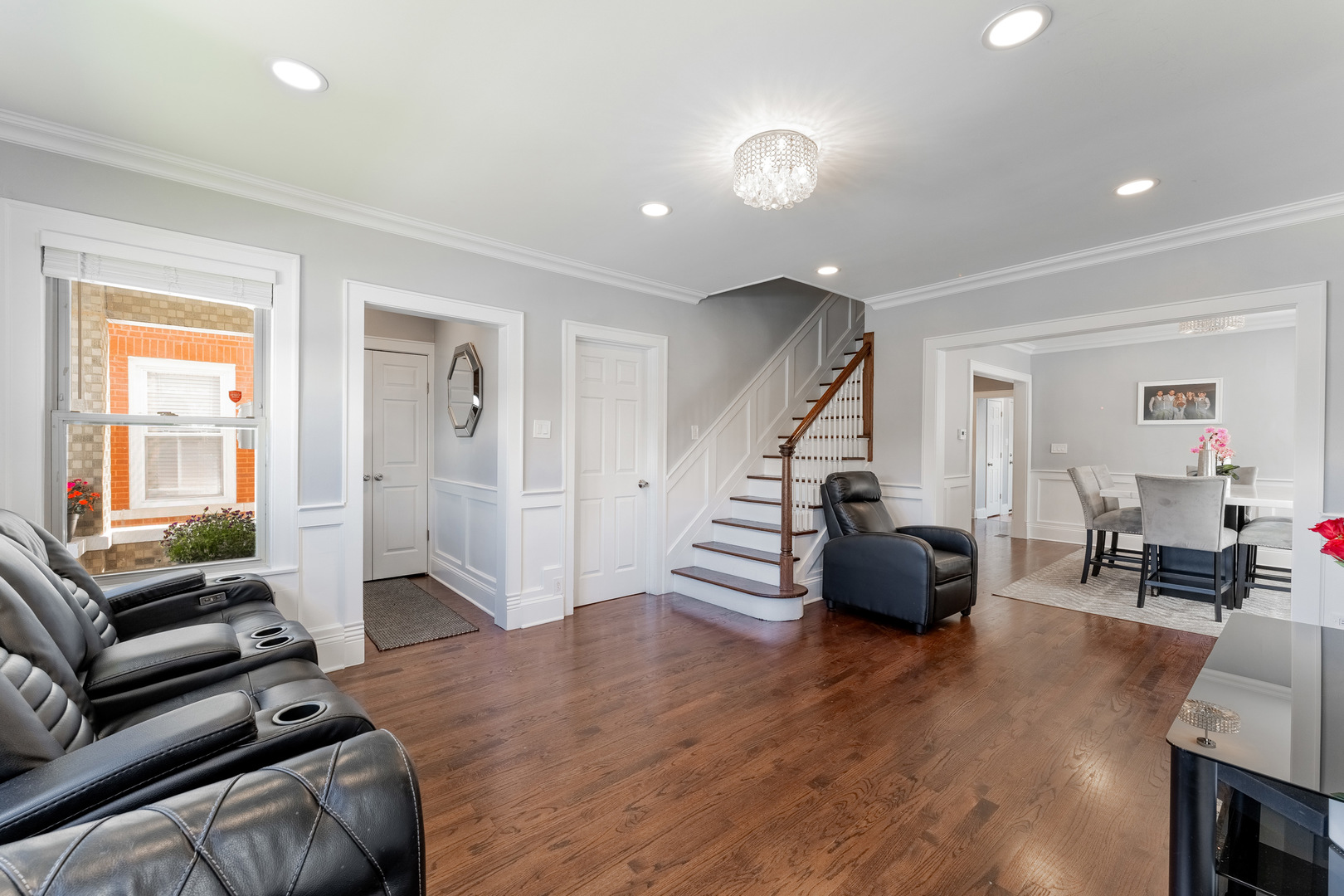 2610 North Major Avenue Chicago, IL 60639 - Photo 7 of 45 a living room with furniture and wooden floor