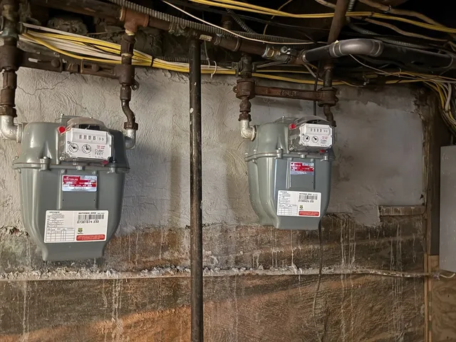 a close view of water heater