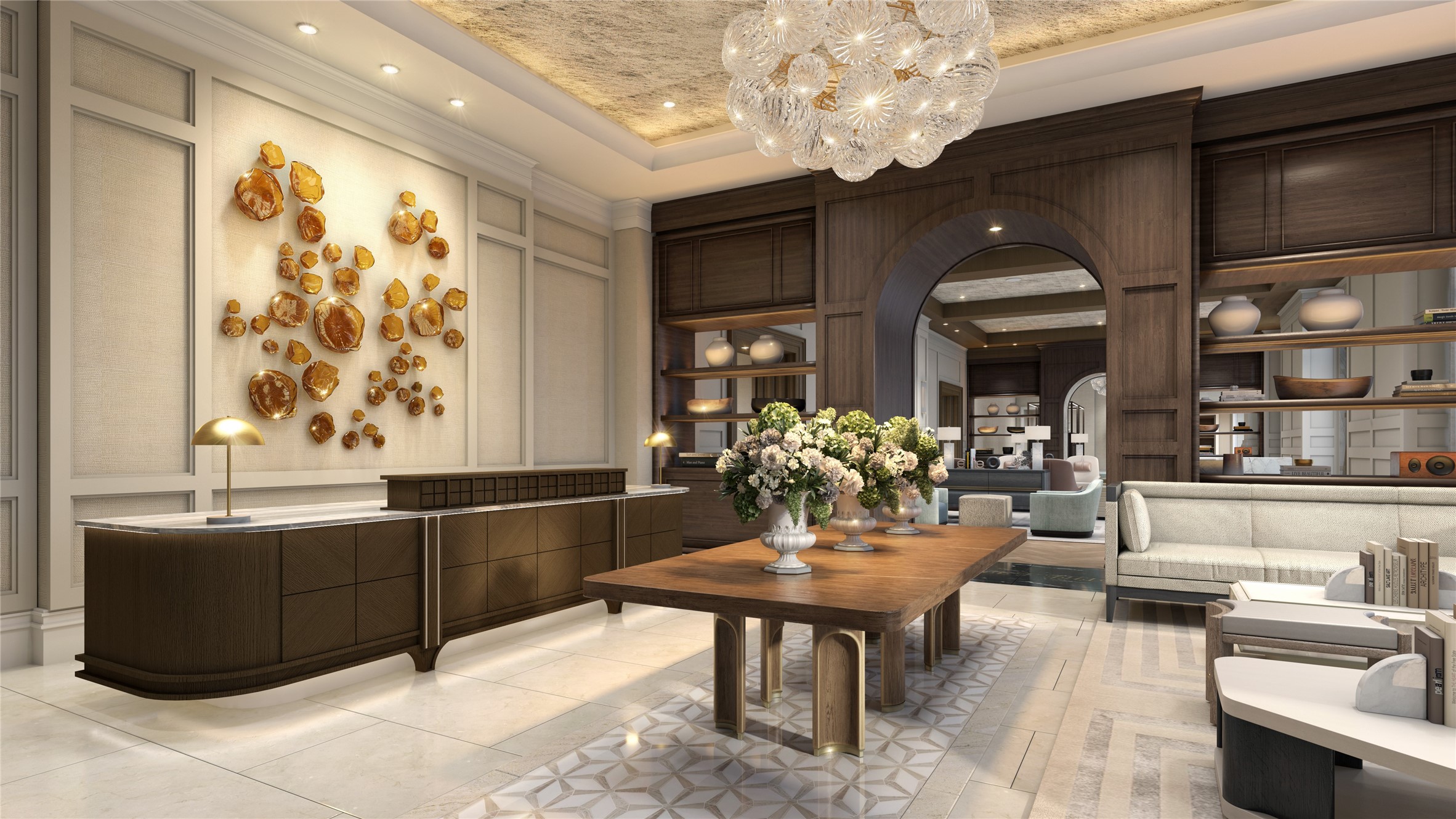 1717 Bissonnet Street, Unit 1105 Houston, TX 77005 - Photo 27 of 32 The East lobby with 24 hour concierge service.