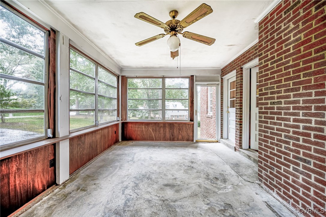 1300 Giltspur Road Henrico, VA 23238 - Photo 32 of 37 Unfurnished sunroom featuring ceiling fan