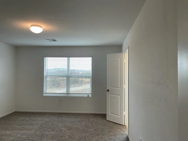 an empty room with a window