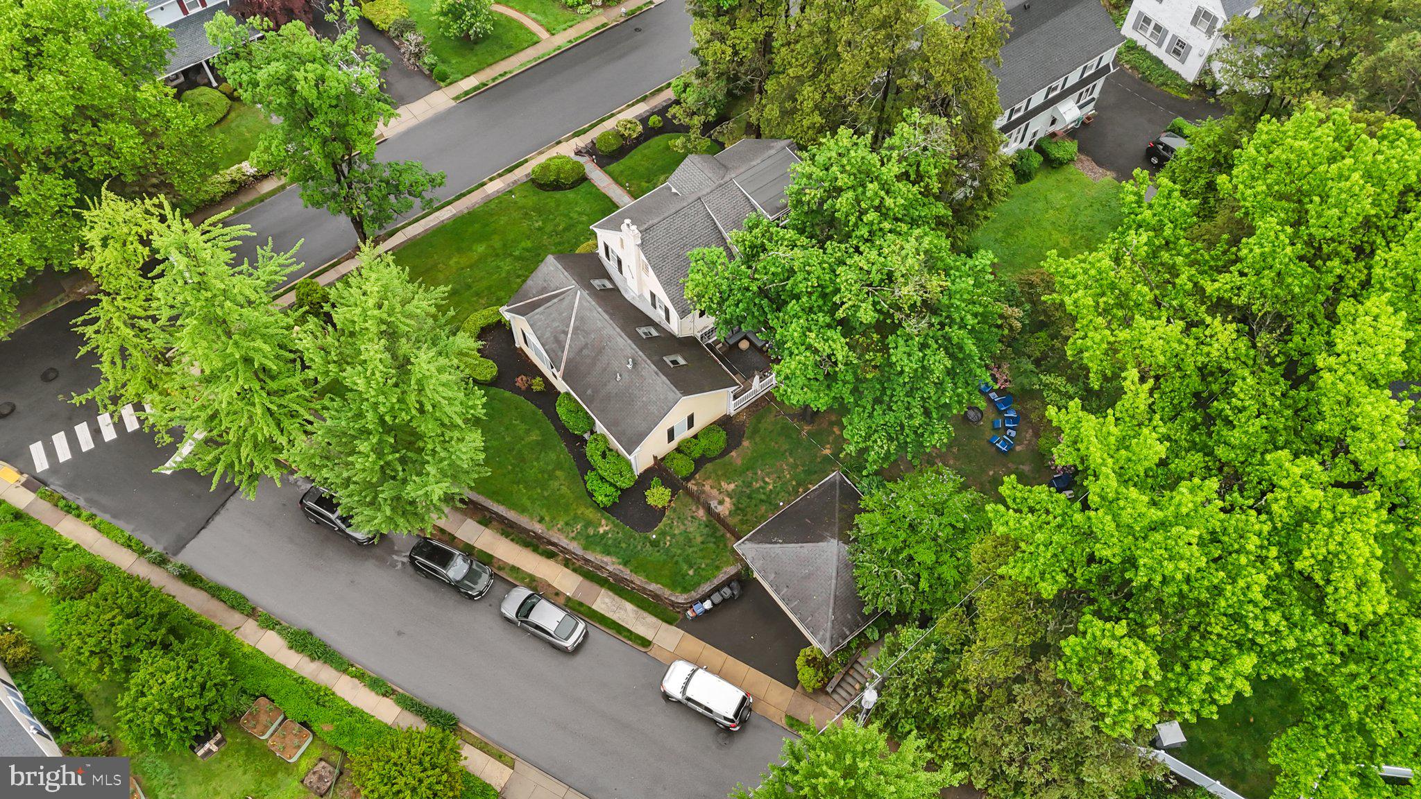 600 Runnymede Avenue Jenkintown, PA 19046 - Photo 49 of 51 an aerial view of a house with a yard