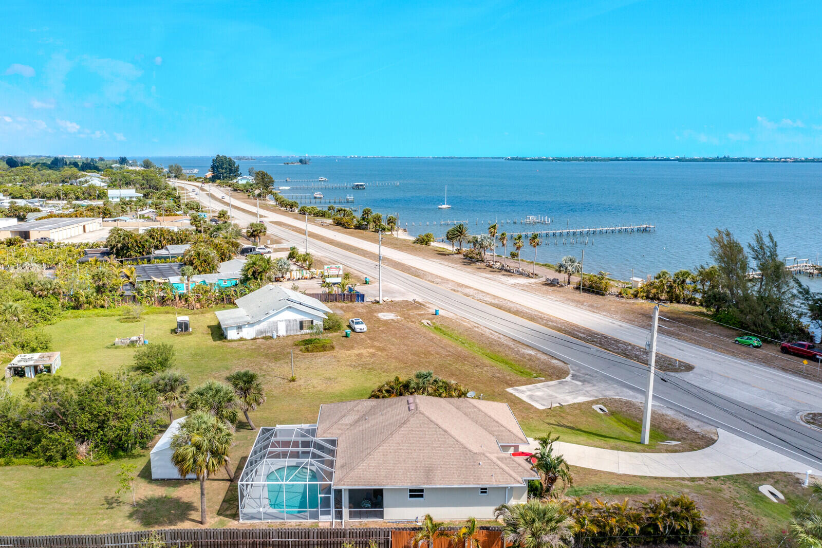 4320 S Highway Grant, FL 32949 - Photo 43 of 76 an aerial view of residential houses with outdoor space