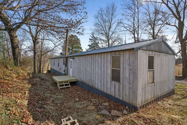 a backyard of a house