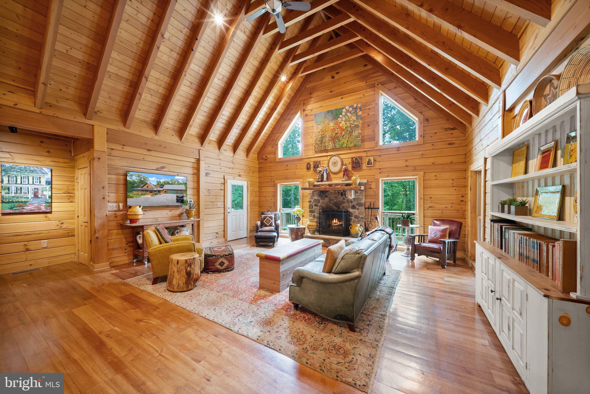 4020 Millwood Road Boyce, VA 22620 - Photo 23 of 132 Stunning custom built stone wood-bunring fireplace