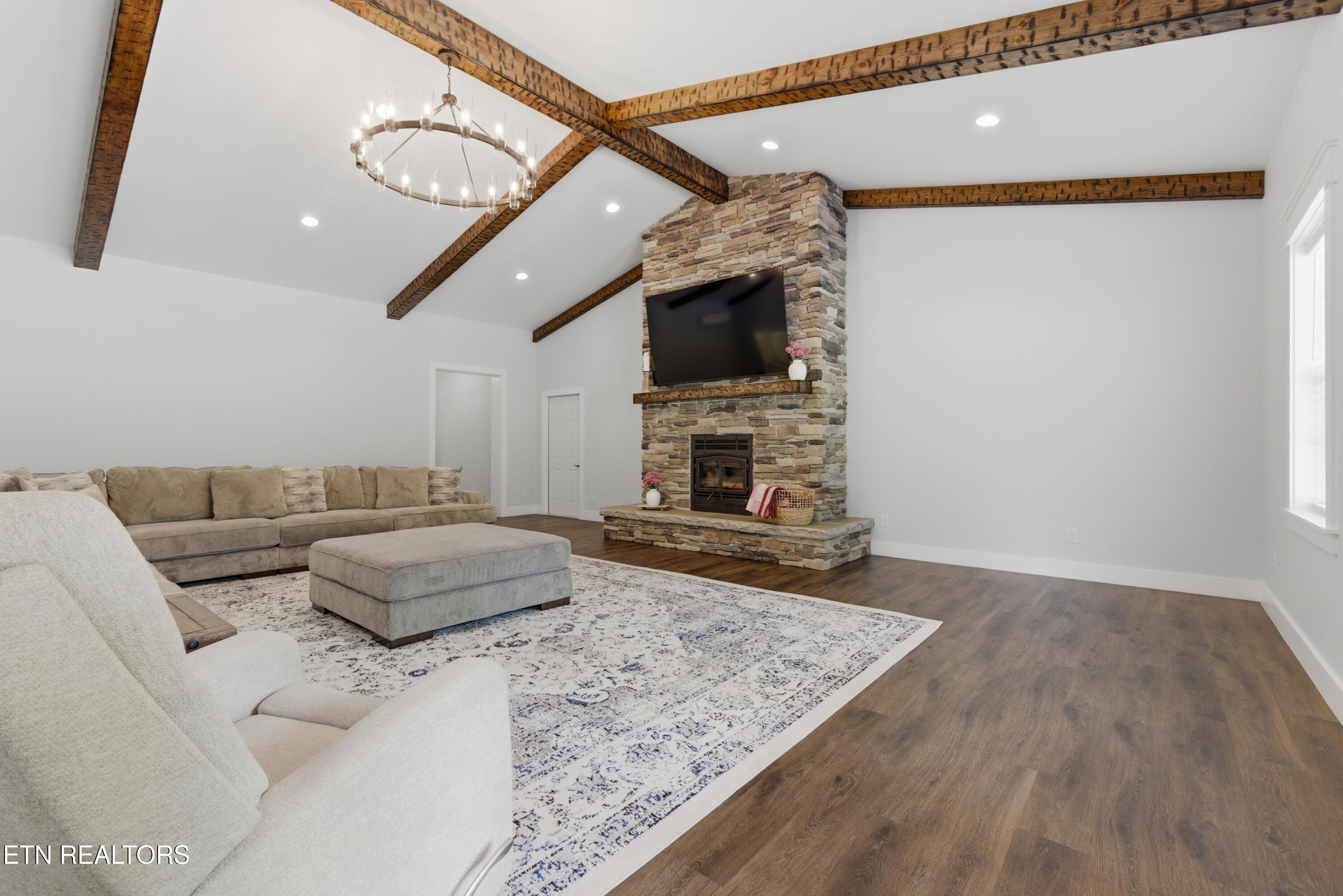 111 Eagle Point Road Oakdale, TN 37829 - Photo 13 of 56 living room, wood burning fireplace