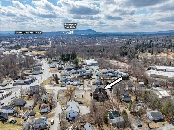 an aerial view of multiple house