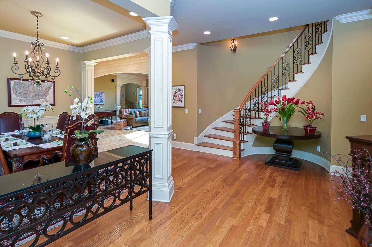 205 Nature Ridge Road Tullahoma, TN 37388 - Photo 12 of 58 a living room with furniture and a chandelier