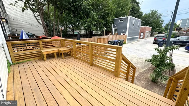 a view of building with deck