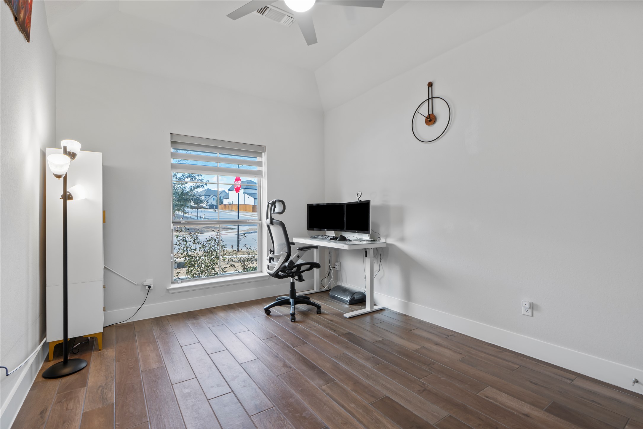 224 Grn Knl Lane Georgetown, TX 78628 - Photo 24 of 38 a view of a workspace with furniture and a window