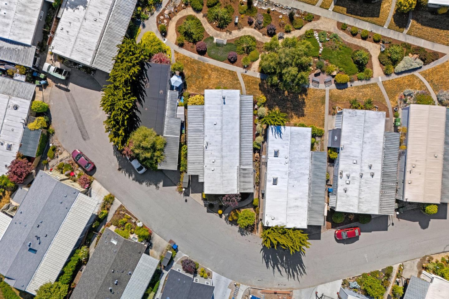 15 Oak Shadows Lane, Unit 15 Aptos, CA 95003 - Photo 43 of 56 an aerial view of residential house with outdoor space and swimming pool