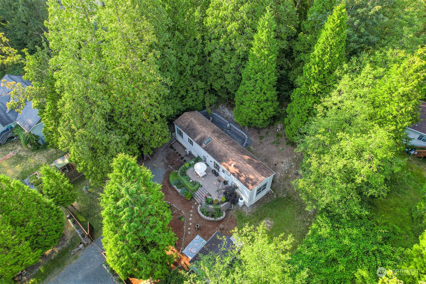 4298 Masterson Road Blaine, WA 98230 - Photo 30 of 31 an aerial view of a house with a yard basket ball court and outdoor seating