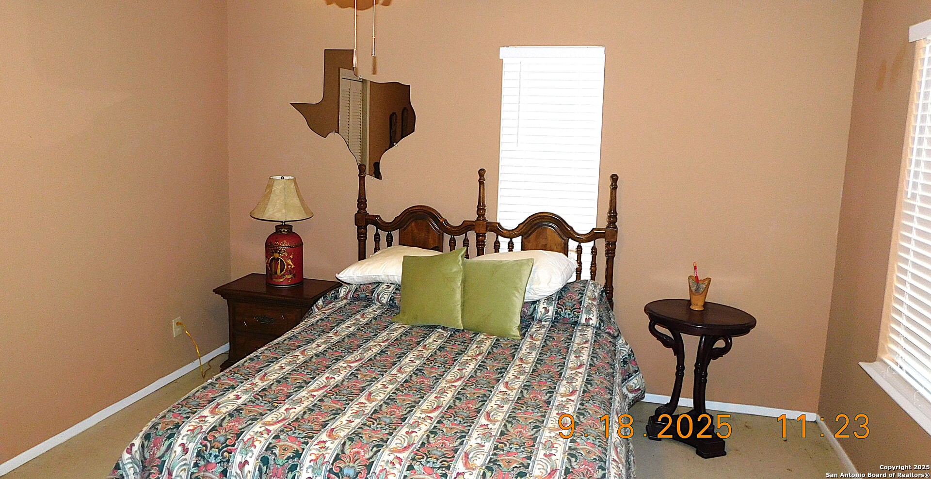 3 Gansky Lane Pleasanton, TX 78064 - Photo 36 of 45 a bedroom with a bed and a chandelier