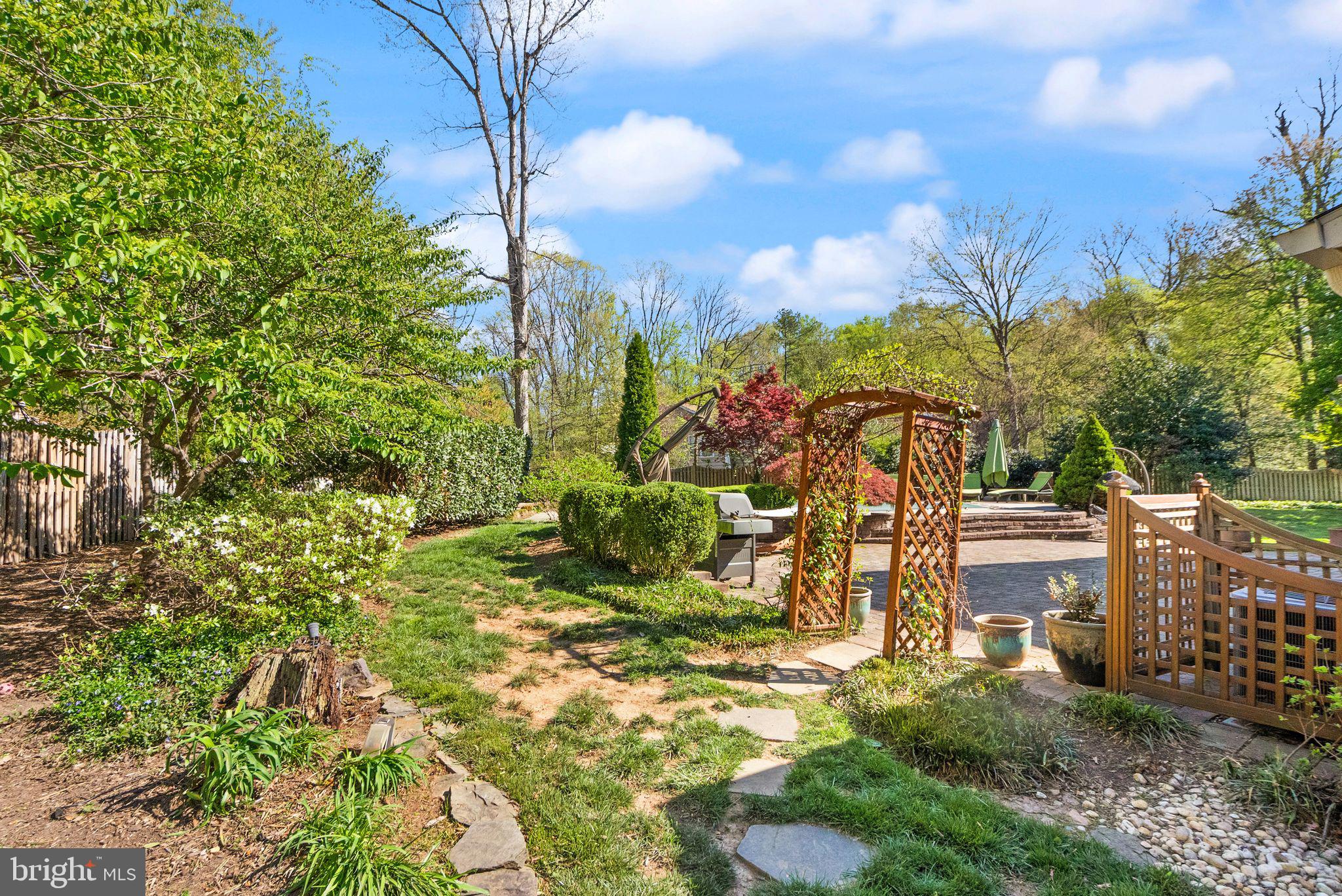 11809 Wayland Street Oakton, VA 22124 - Photo 77 of 97 a view of a yard with plants and large trees