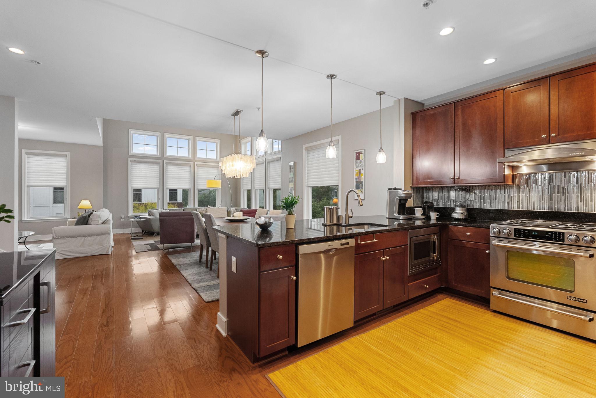 1418 North Rhodes Street, Unit B423 Arlington, VA 22209 - Photo 34 of 36 Open floor plan from kitchen to LR & FR