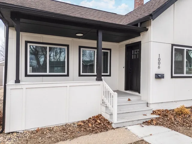 a front view of a house