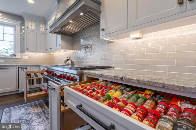 a workspace with furniture and a window