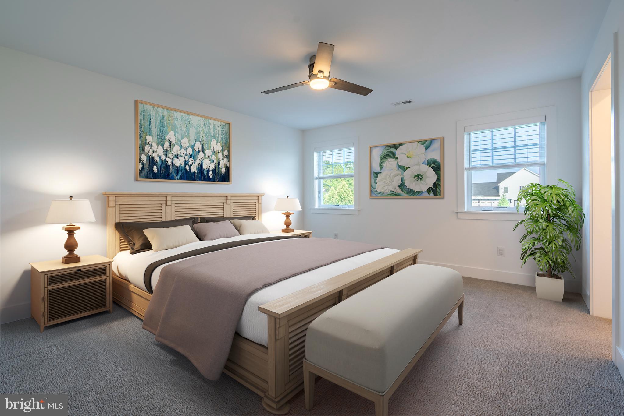 1161 Upper Stump Road Chalfont, PA 18914 - Photo 63 of 102 a bedroom with a bed and a chandelier