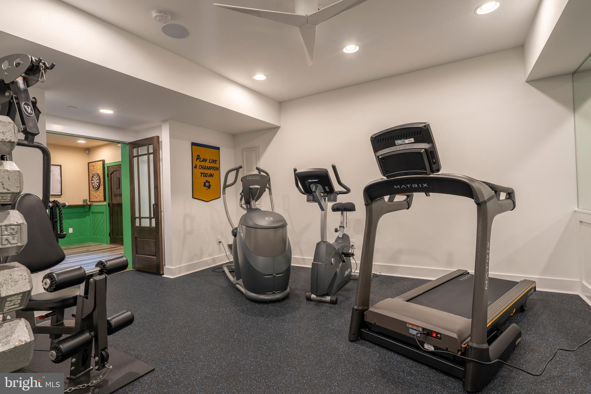 1161 Upper Stump Road Chalfont, PA 18914 - Photo 82 of 102 a room with gym equipment and mirror