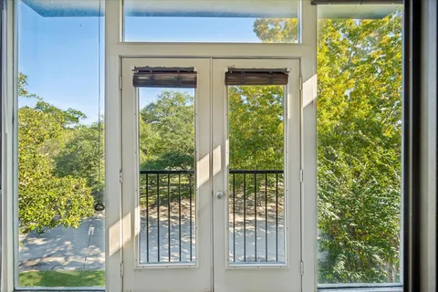 a view of a door of the house