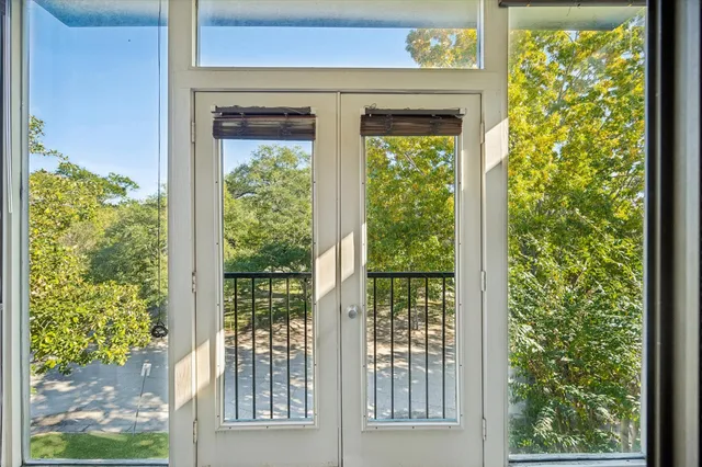 a view of a door of the house