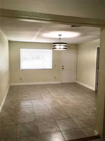 a view of a bathroom with a bathtub