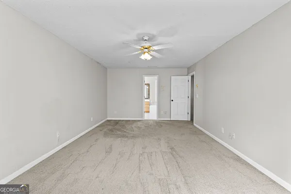 an empty room with a window