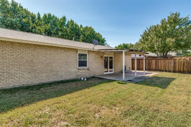 a backyard of a house