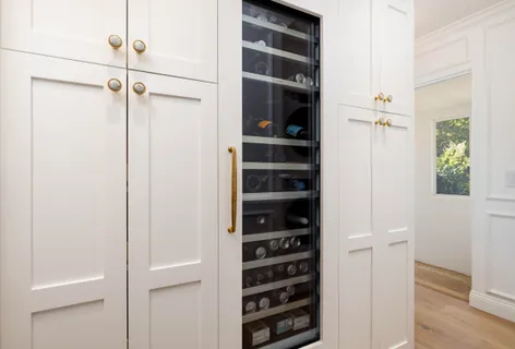 a view of closet area with empty racks