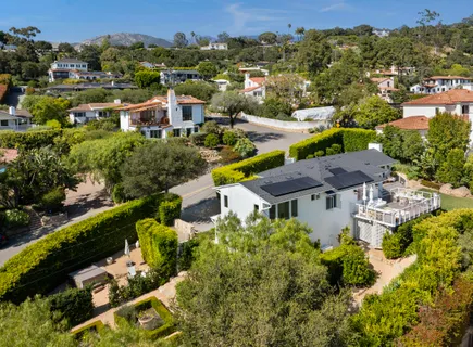 an aerial view of multiple house