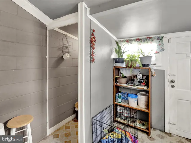 a view of storage and utility room