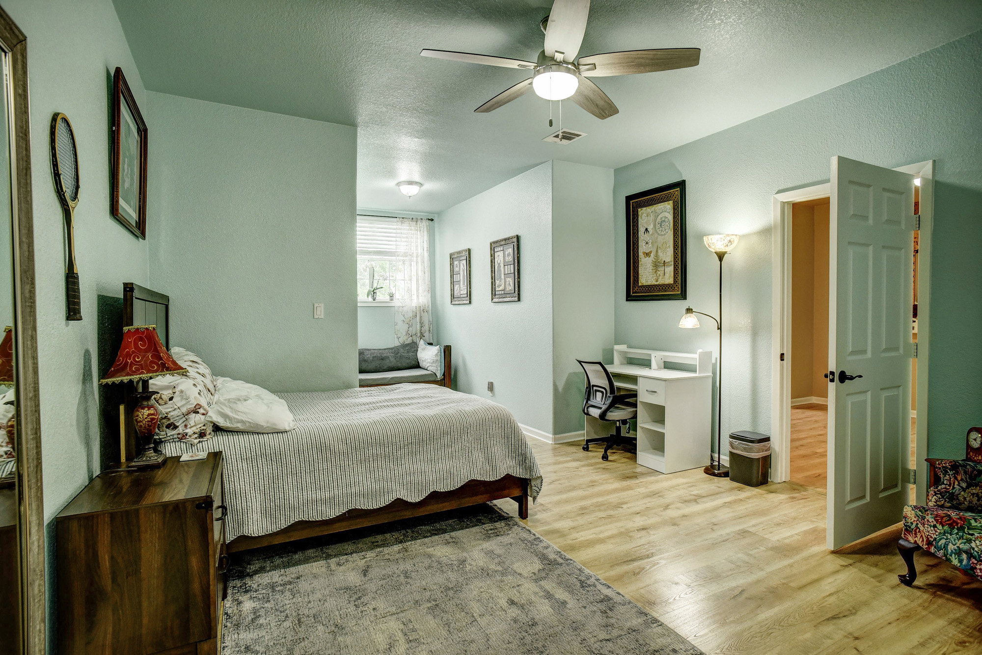 147 Spring Meadow Road Bastrop, TX 78602 - Photo 24 of 40 a bedroom with a bed and a walk in closet