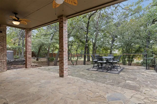 a view of outdoor space with seating