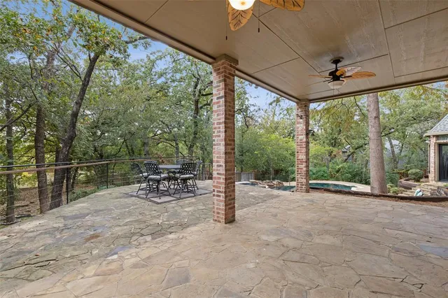 an outdoor view from a patio