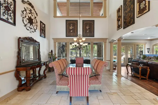 a outdoor living space with furniture