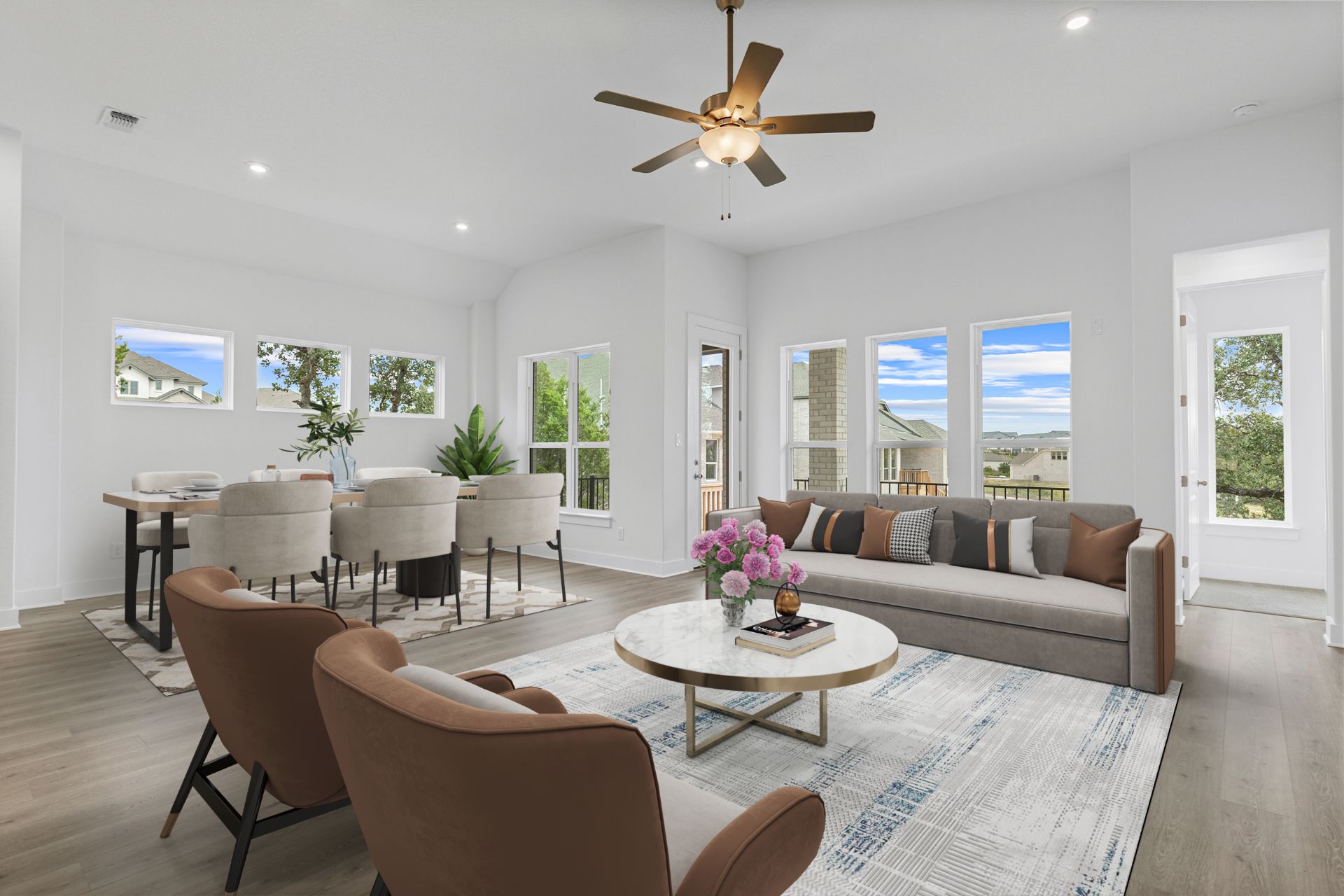 1405 Blue Moon Drive Georgetown, TX 78628 - Photo 4 of 33 Open Concept Family Room - Virtually Staged