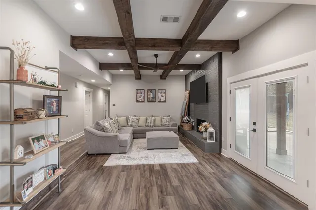 a very nice looking room with a wooden floor