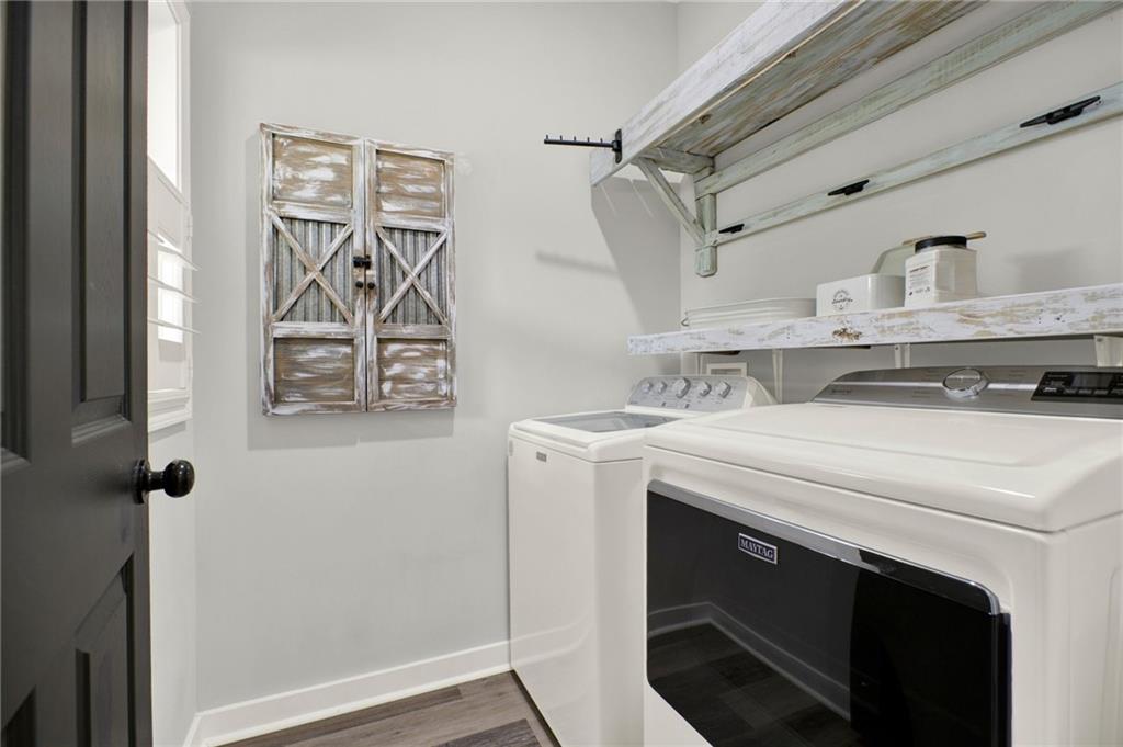 92 Autumn Path Rockmart, GA 30153 - Photo 11 of 44 a utility room with dryer and washer