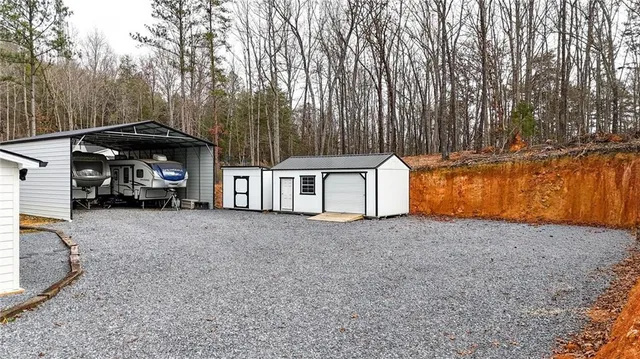 a view of a car garage