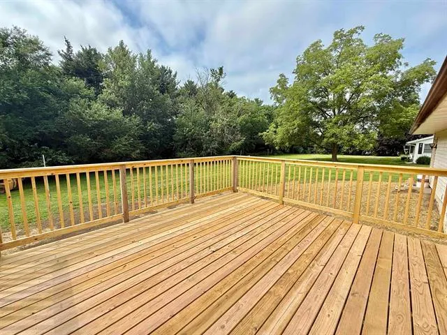 a view of wooden deck