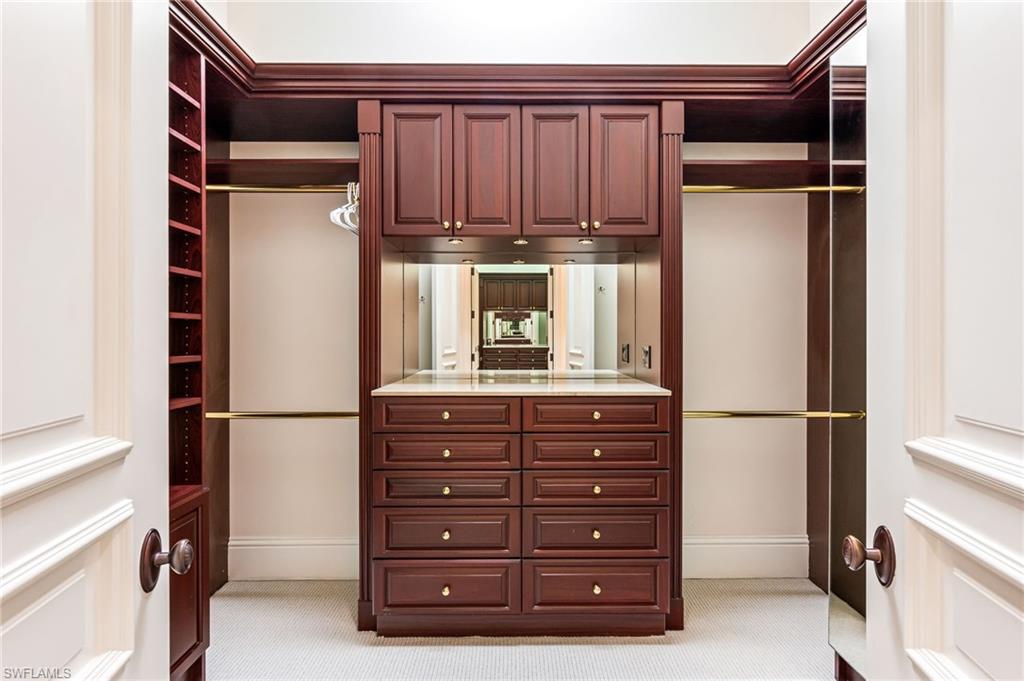 2560 Half Moon Walk Naples, FL 34102 - Photo 24 of 44 Walk in closet featuring light colored carpet