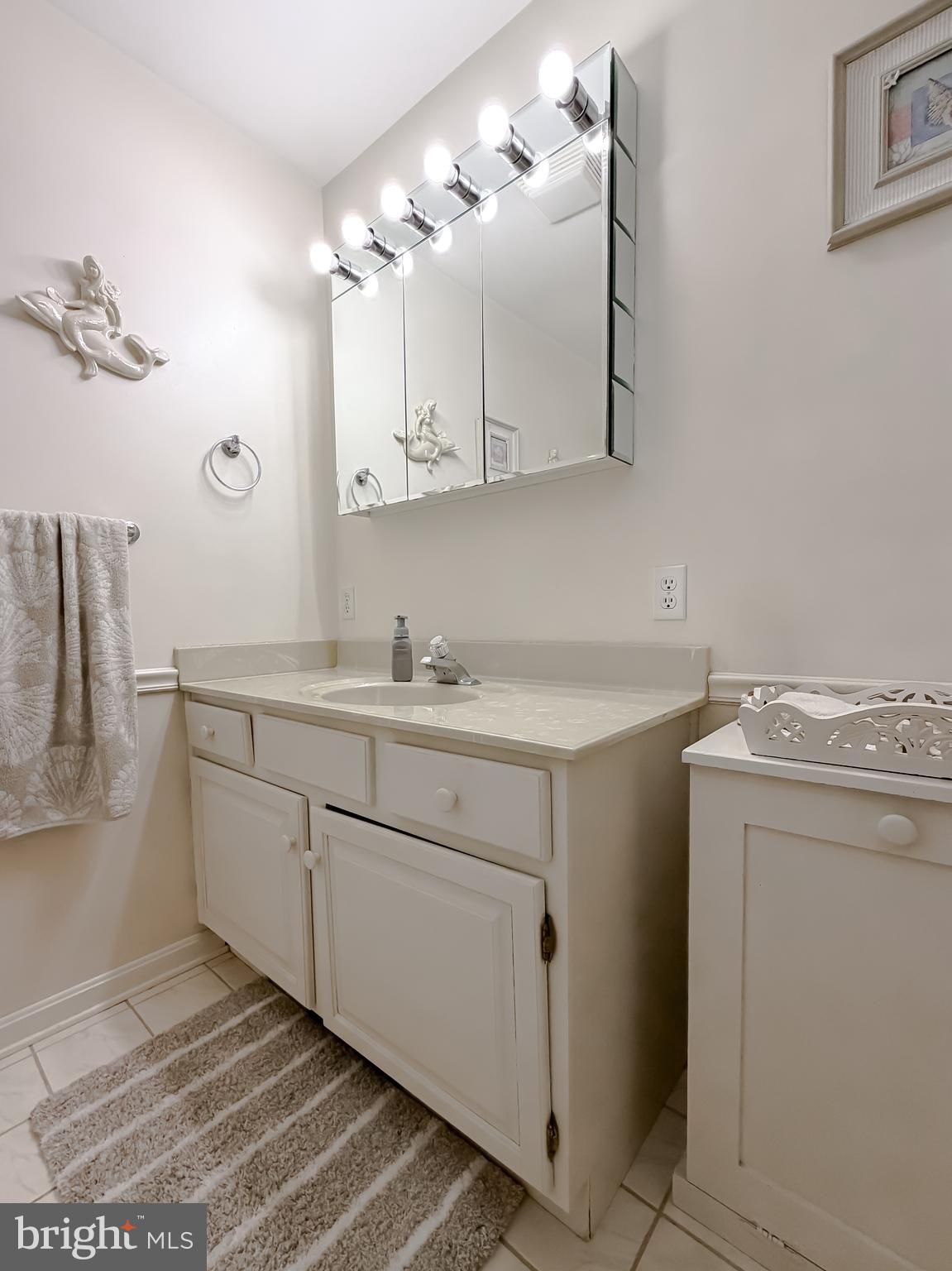 48712 Packer Court St. Inigoes, MD 20684 - Photo 30 of 55 a bathroom with a sink vanity and mirror