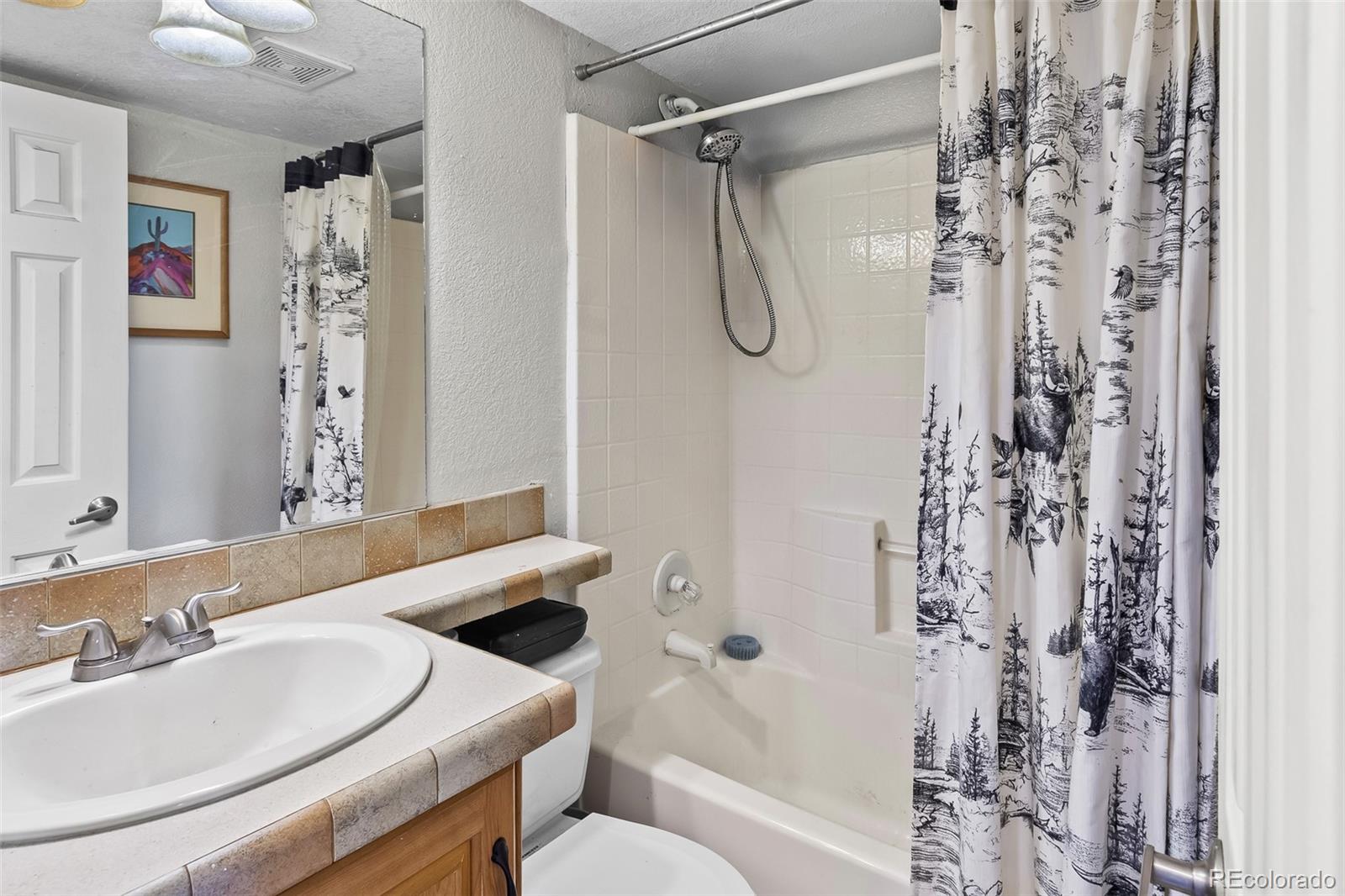 92 Sunshine Loop Fairplay, CO 80440 - Photo 22 of 30 a bathroom with a sink toilet and shower