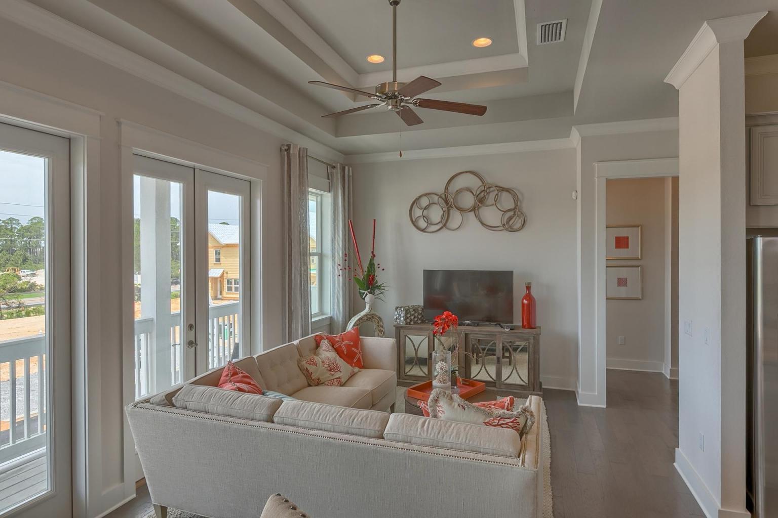 65 Pine Lands Loop Inlet Beach East, Unit C Inlet Beach, FL 32461 - Photo 7 of 47 a living room with furniture and a fireplace