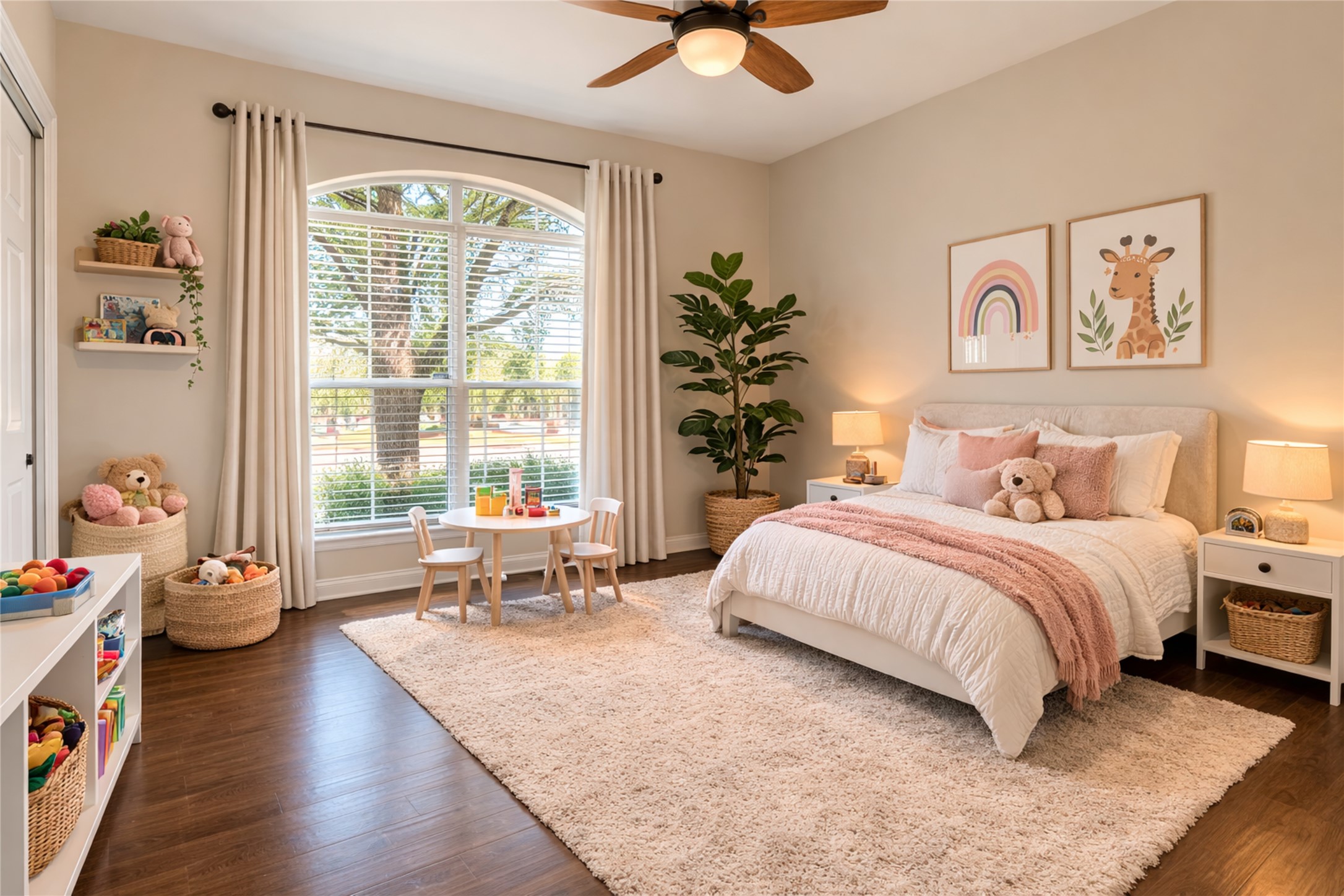 1102 Canyon Maple Road Pflugerville, TX 78660 - Photo 14 of 21 a spacious bedroom with a bed and wooden floor